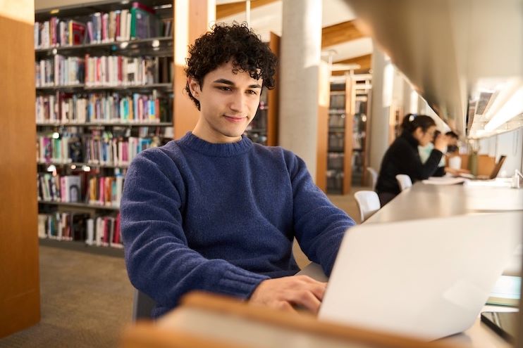 arts and humanities student on laptop
