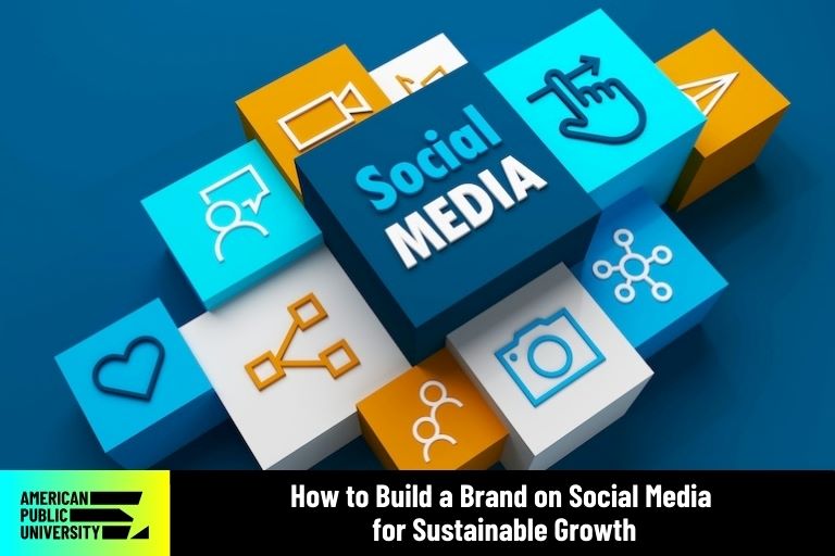social media icons on blocks