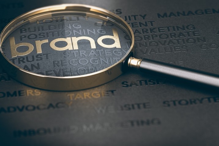 magnifying glass highlighting business related words