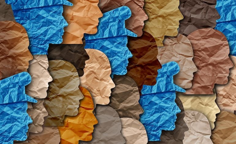 paper silhouettes of community members