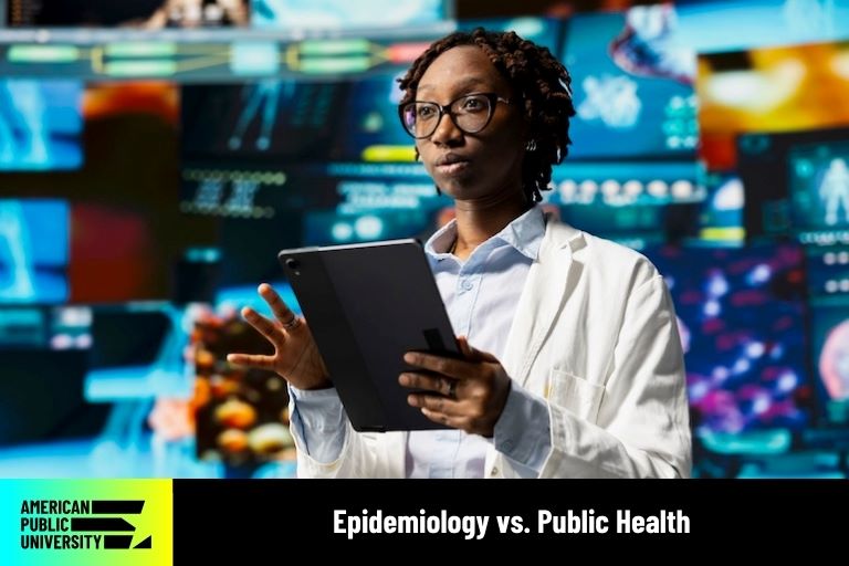 epidemiology-vs-public health epidemiologist holding tablet