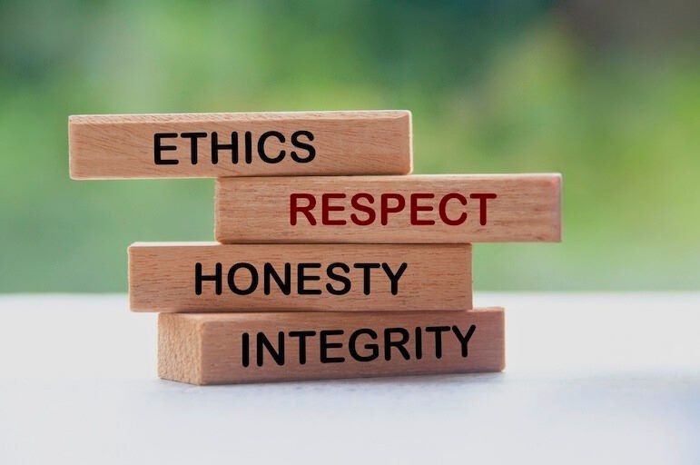 ethical leadership terms on blocks