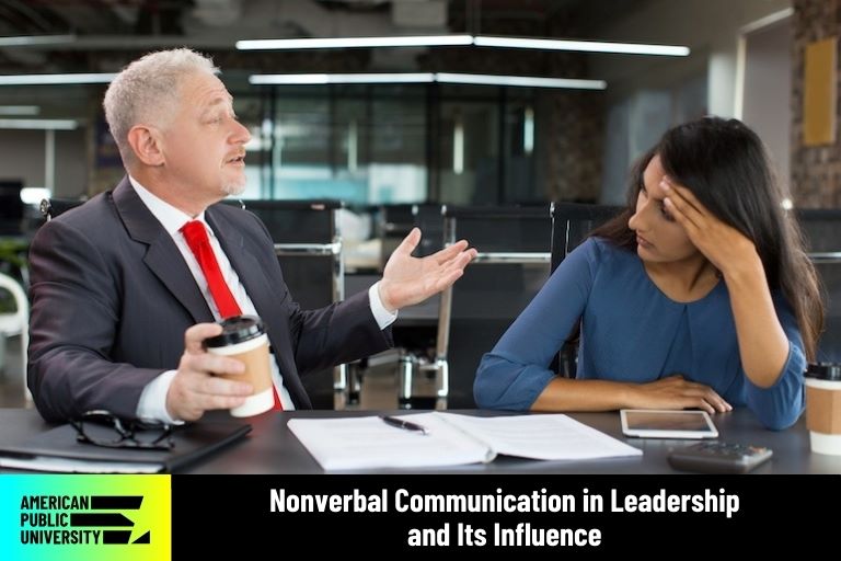 leader talking to a subordinate, not reading nonverbal queues