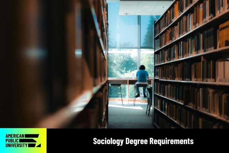 sociology-degree-requirements sociology degree student in library