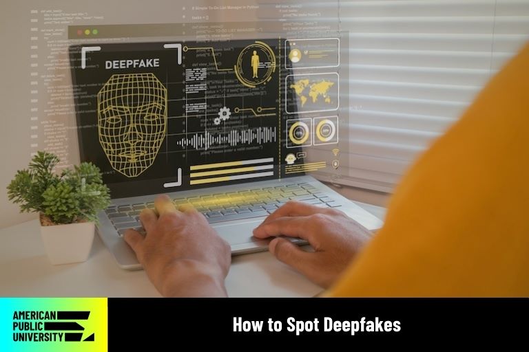 spot-deepfakes deepfake technology on laptop