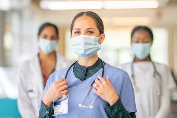 BSN student wearing mask