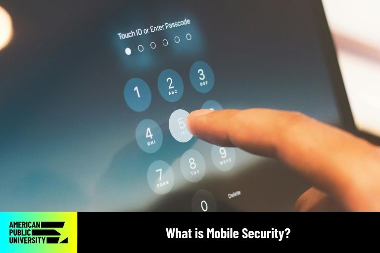 what-is-mobile-security mobile security professional entering passcode on tablet