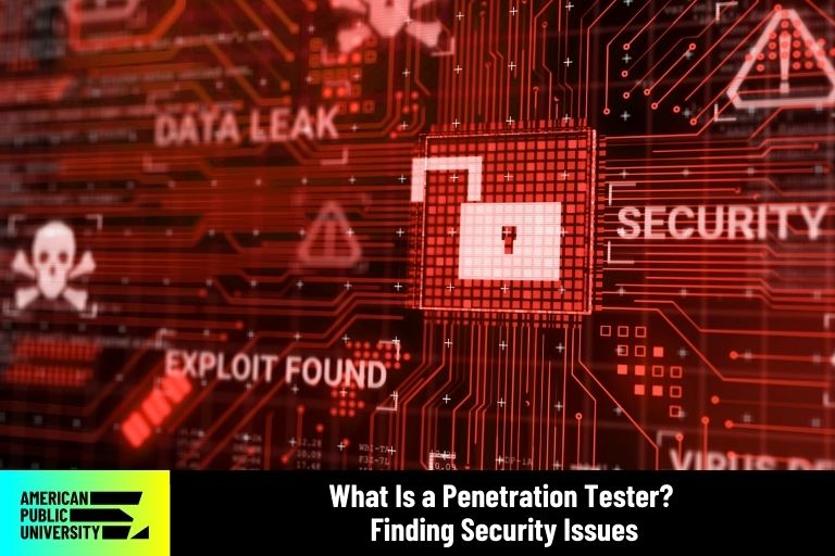 penetration testing lock on computer screen